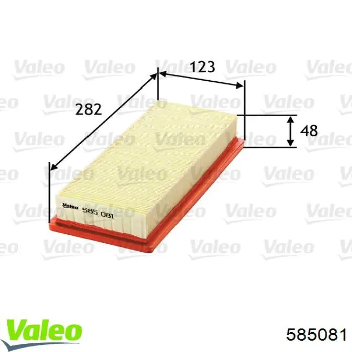 585081 VALEO Filtro de aire de motor