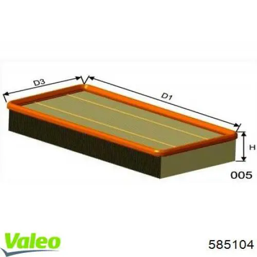Filtro de aire 8671002475 Renault (RVI)