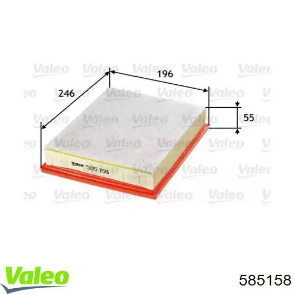 585158 VALEO Filtro de aire de motor