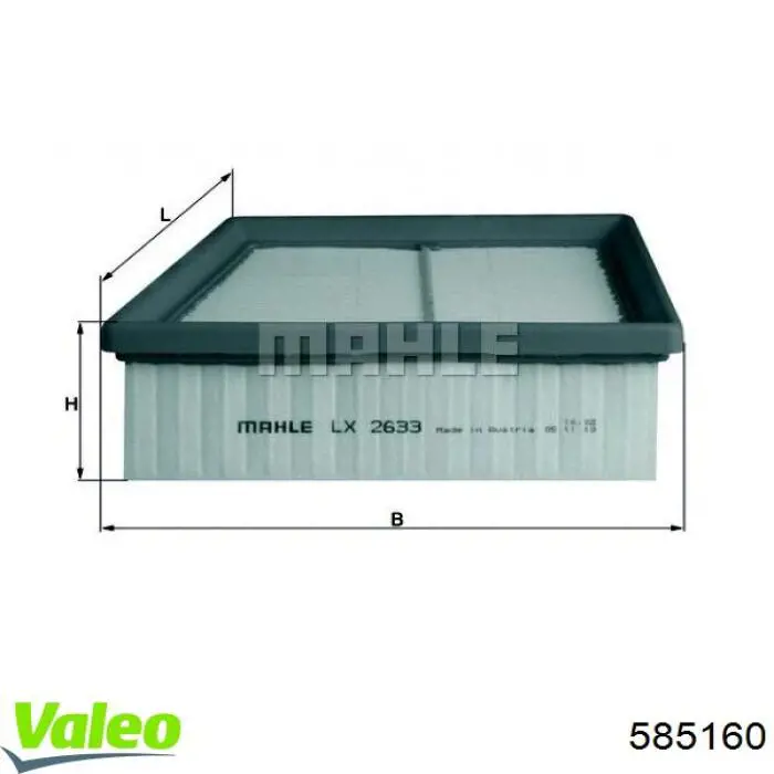 585160 VALEO Filtro de aire de motor