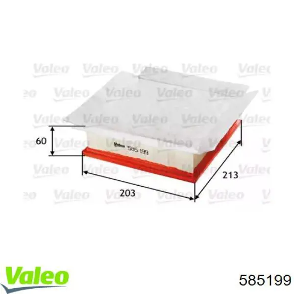 585199 VALEO filtro de aire