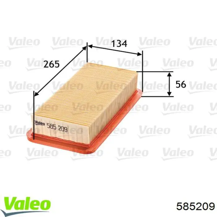 585209 VALEO Filtro de aire de motor