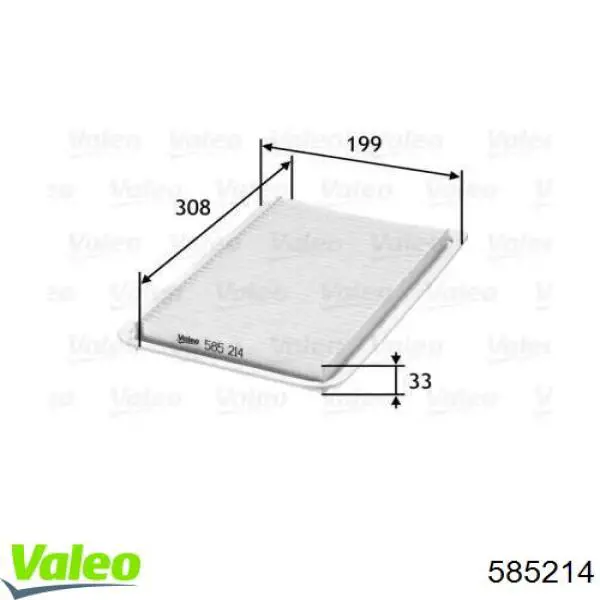 585214 VALEO filtro de aire