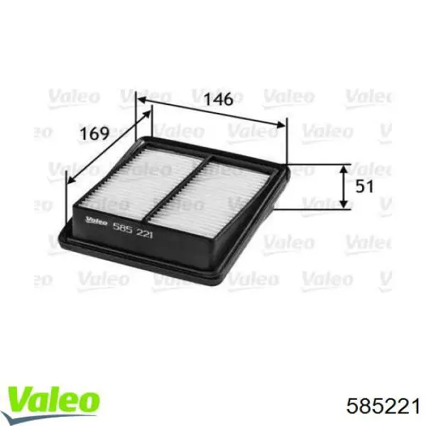 585221 VALEO filtro de aire