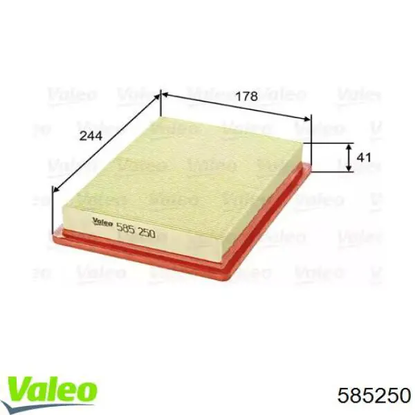 585250 VALEO filtro de aire