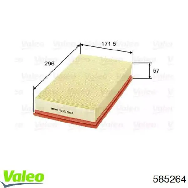 585264 VALEO filtro de aire