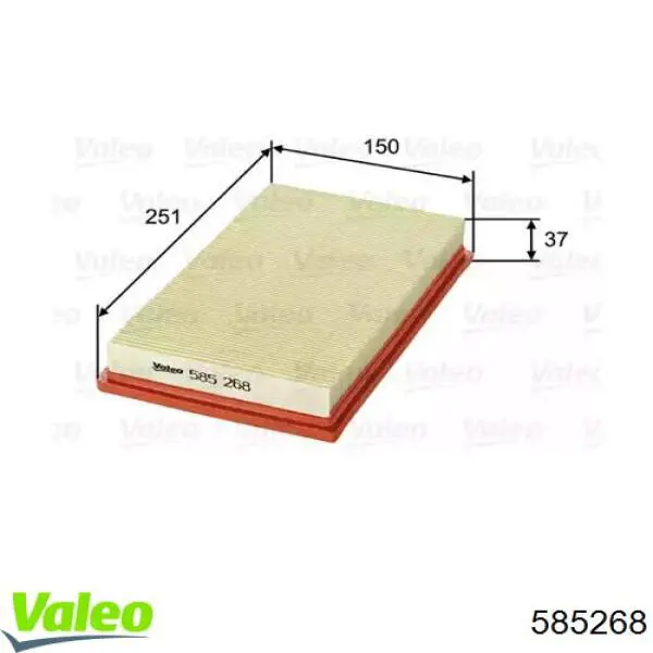 585268 VALEO filtro de aire