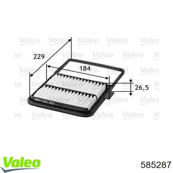 585287 VALEO filtro de aire