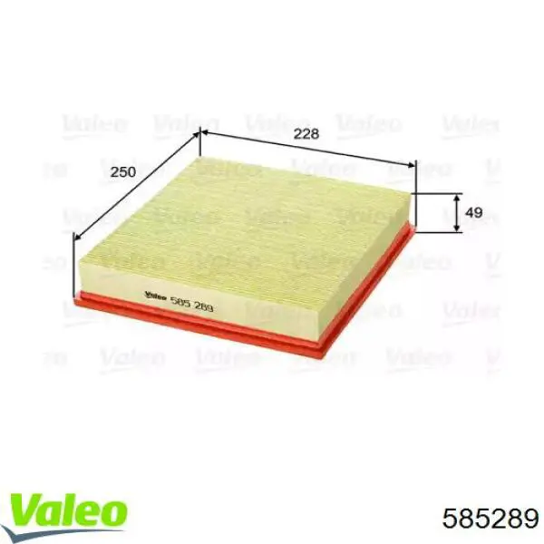 585289 VALEO filtro de aire