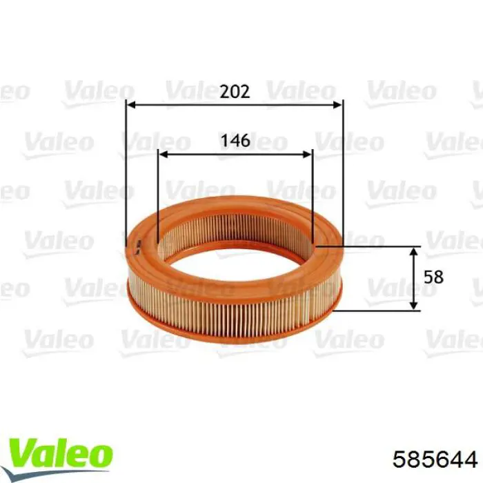 Filtro aire VALEO 585644