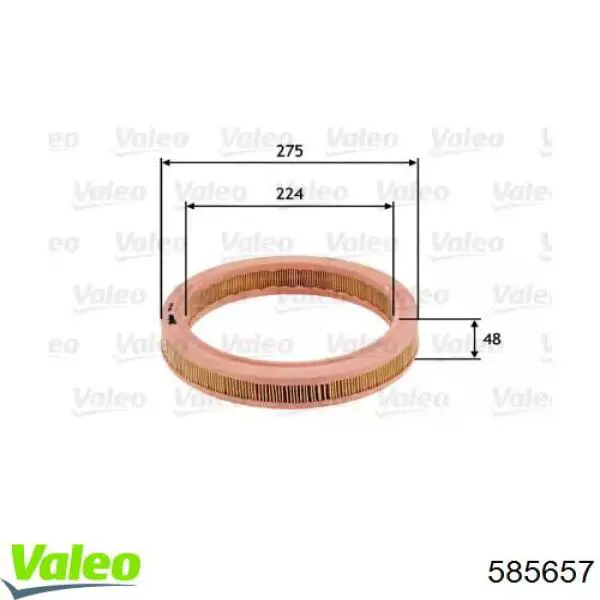 585657 VALEO filtro de aire