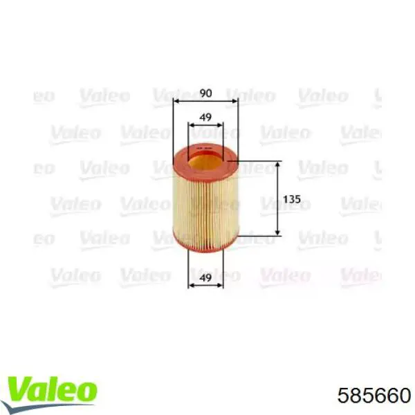 585660 VALEO filtro de aire