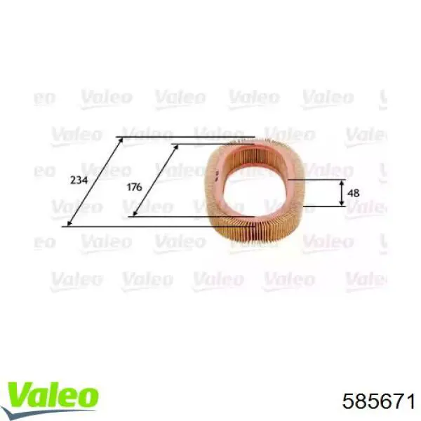 585671 VALEO filtro de aire