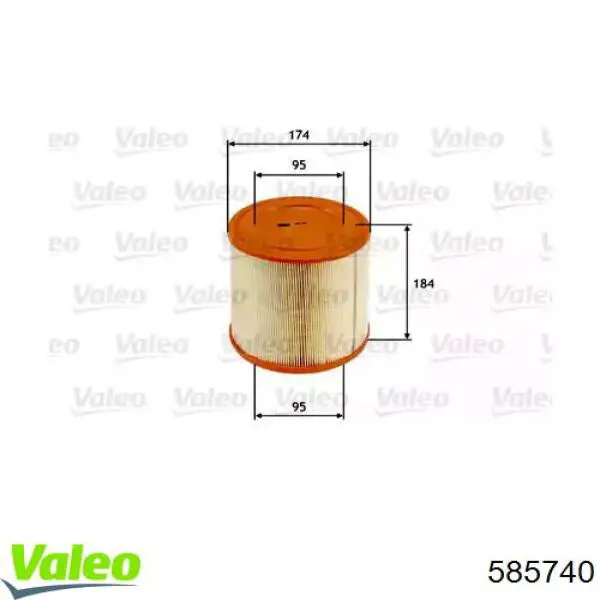 585740 VALEO filtro de aire