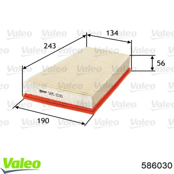 Comprar 586030 VALEO Filtros de aceite