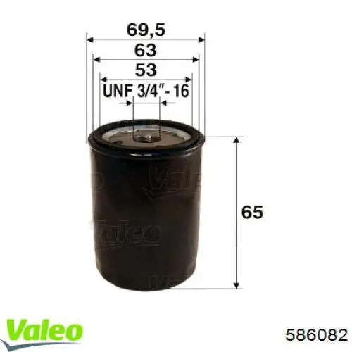586082 VALEO filtro de aceite