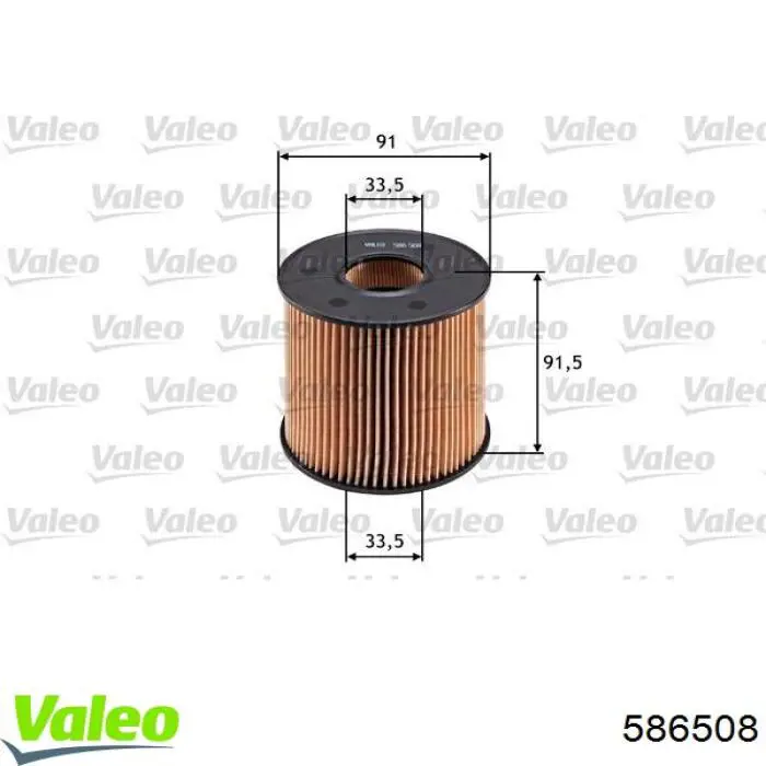586508 VALEO Filtro aceite