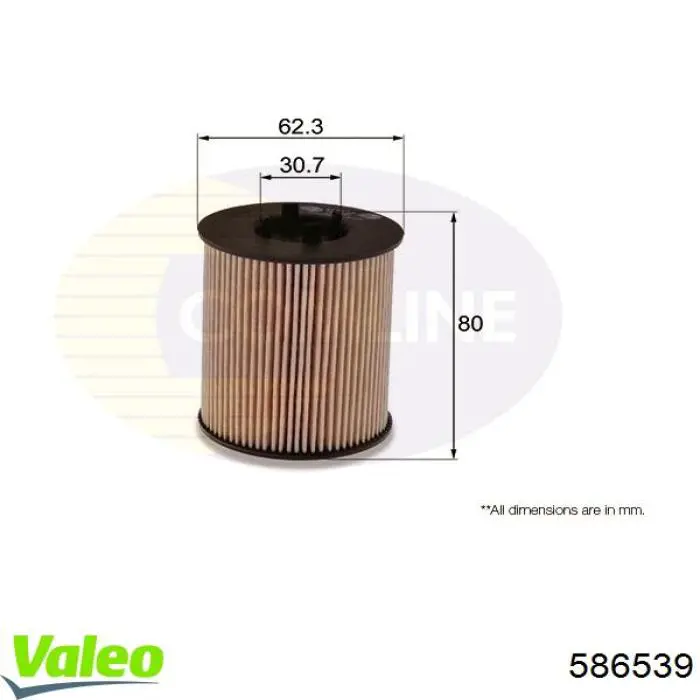 Filtro de aceite motor VALEO 586539