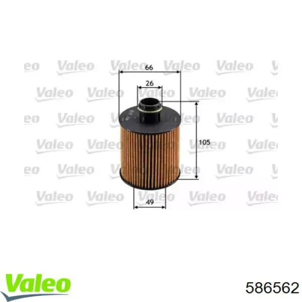 Filtro de aceite VALEO 586562 precio, desde 9,39 EUR