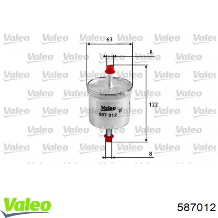 587012 VALEO filtro combustible