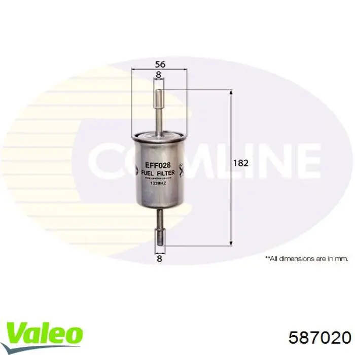 Filtro de gasoil VALEO 587020