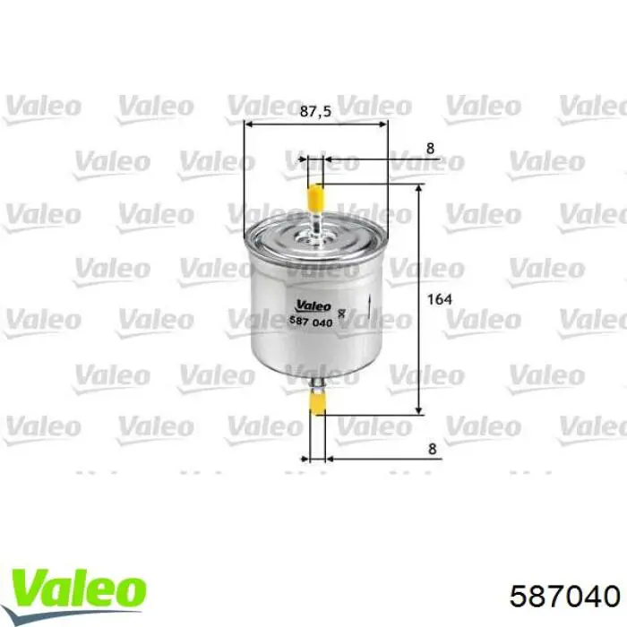 587040 VALEO filtro combustible