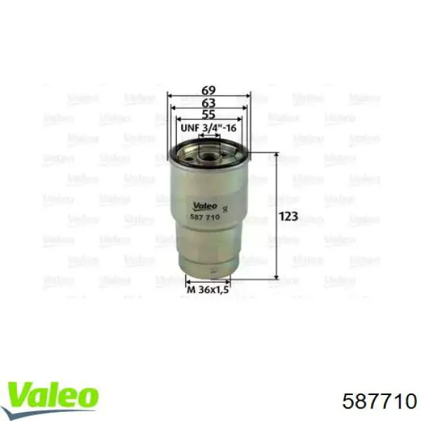 587710 VALEO filtro combustible