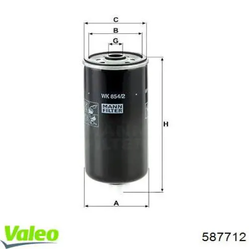 Filtro combustible VALEO 587712 precio, desde 13,67 EUR