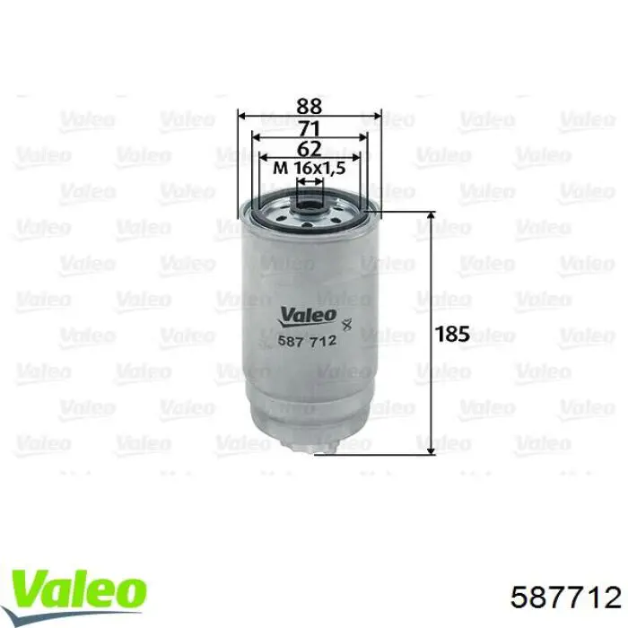 Filtro de gasoil VALEO 587712