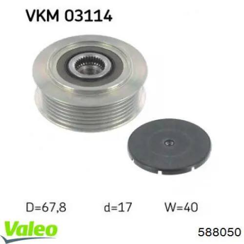 Polea rueda libre VALEO 588050 precio, desde 45,34 EUR