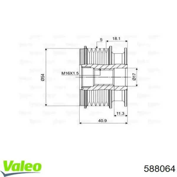 Comprar 588064 VALEO Rueda libre del alternador