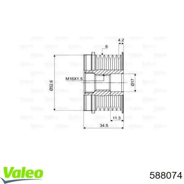 Comprar 588074 VALEO Rueda libre del alternador