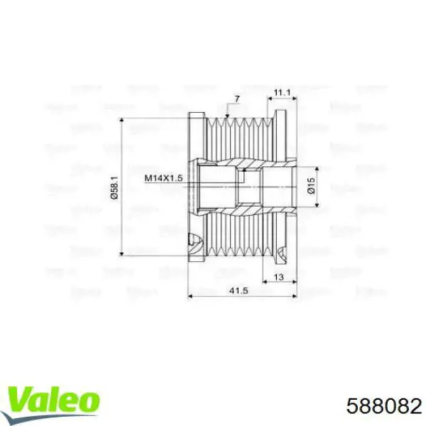 Polea rueda libre VALEO 588082 precio, desde 40,29 EUR
