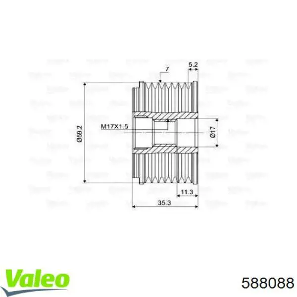 588088 VALEO poleas juego de piezas