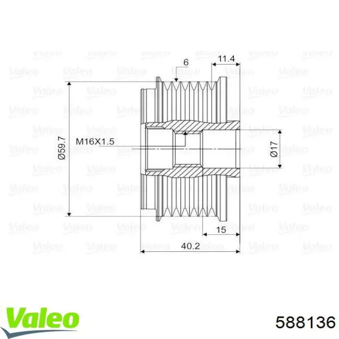 588136 VALEO poleas juego de piezas