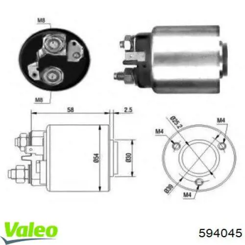 594045 VALEO interruptor magnético, estárter