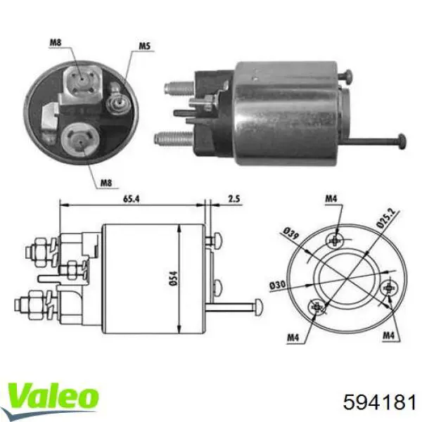 594181 VALEO Interruptor solenoide