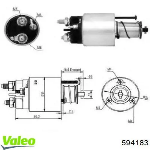 594183 VALEO Interruptor solenoide