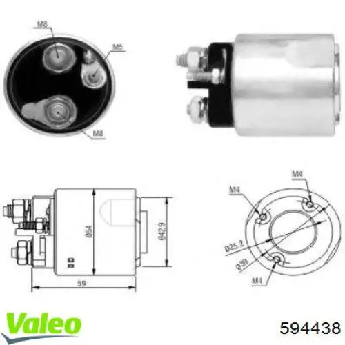 Comprar 594438 VALEO Solenoide de arranque
