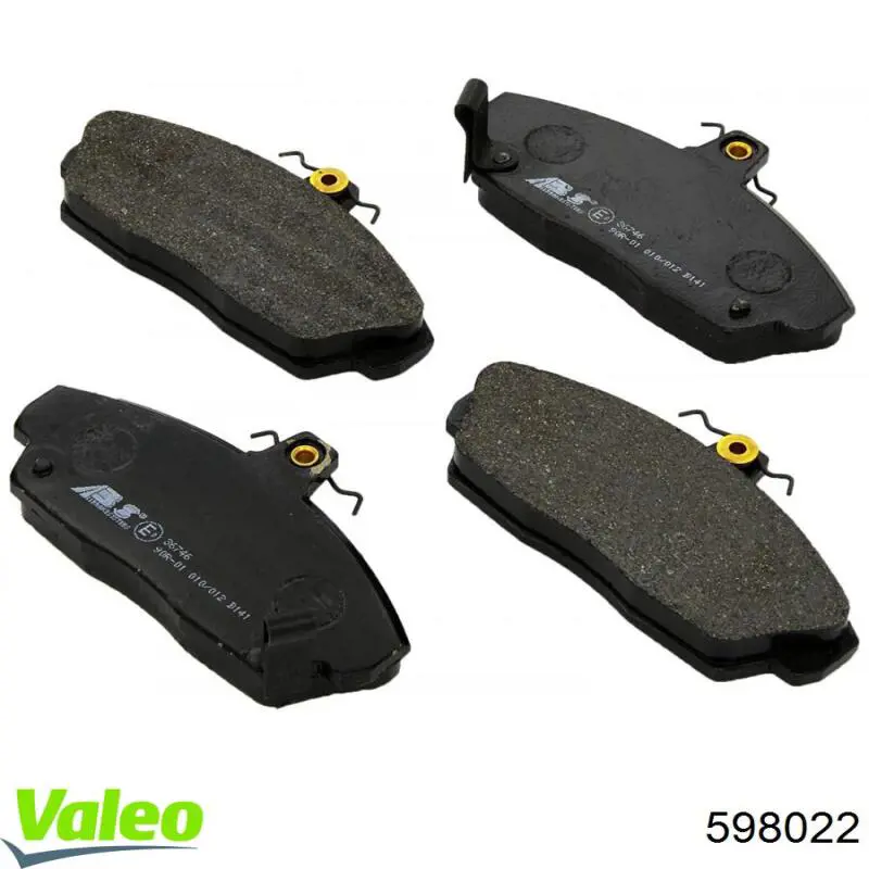 Comprar 598022 VALEO Pastillas delanteras de freno