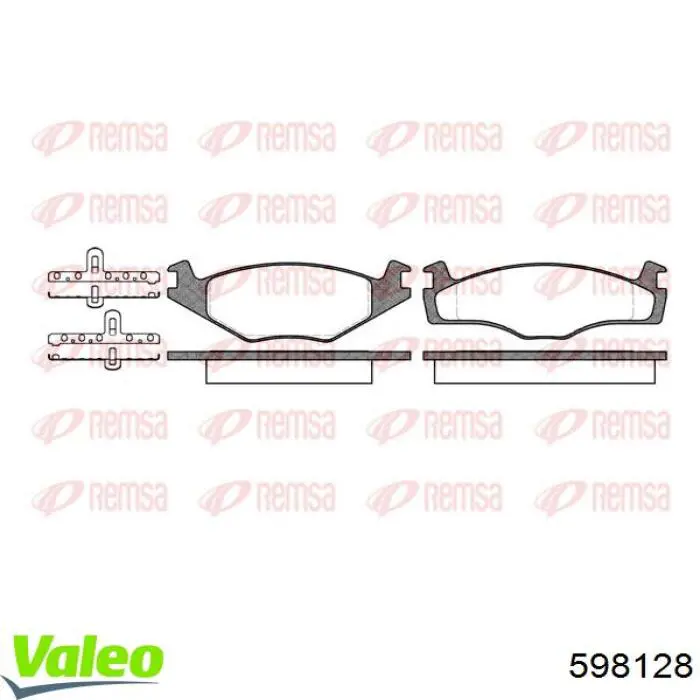 Comprar 598128 VALEO Pastillas delanteras de freno