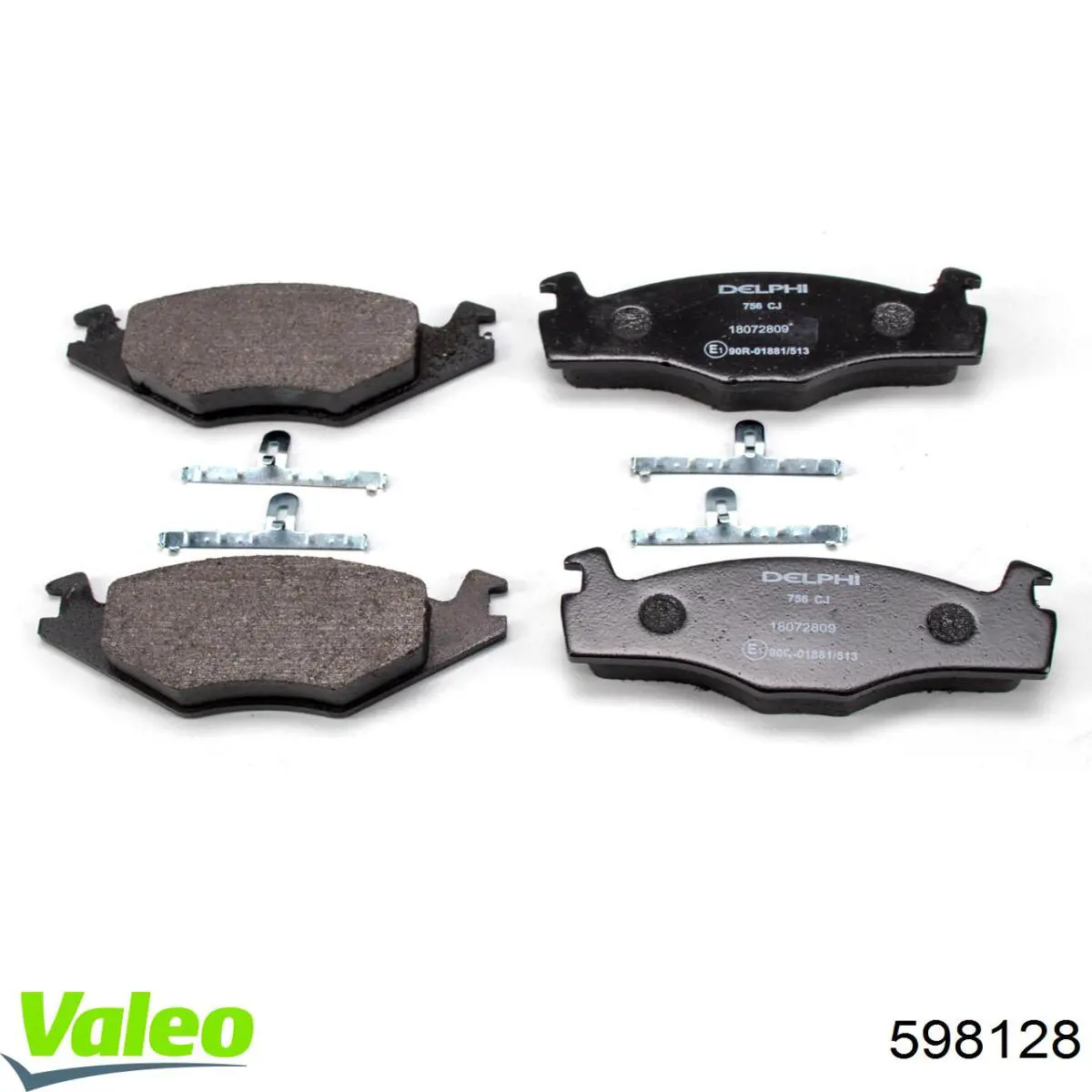 598128 VALEO Pastillas delanteras