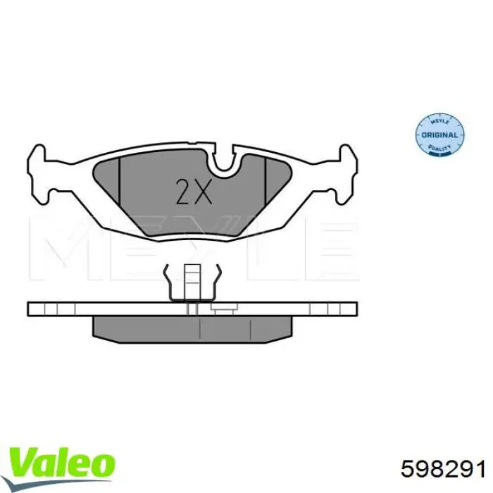 Comprar 598291 VALEO Pastillas de freno traseras