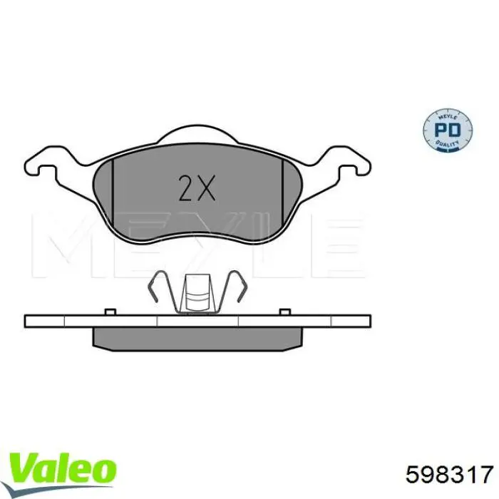 598317 VALEO pastillas de freno delanteras