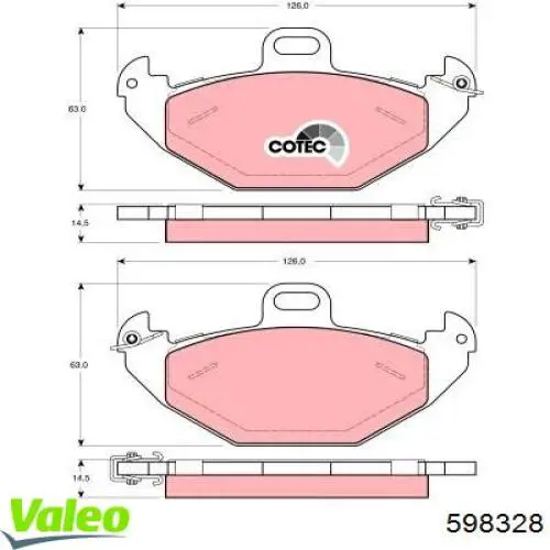 Pastillas traseras Renault (RVI) 7701205491