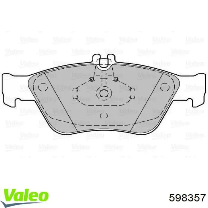 598357 VALEO pastillas de freno delanteras