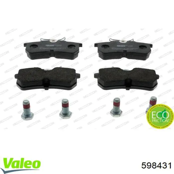 598431 VALEO pastillas de freno traseras