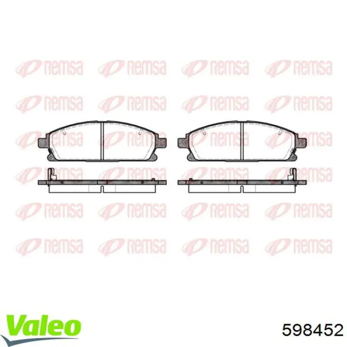 598452 VALEO pastillas de freno delanteras