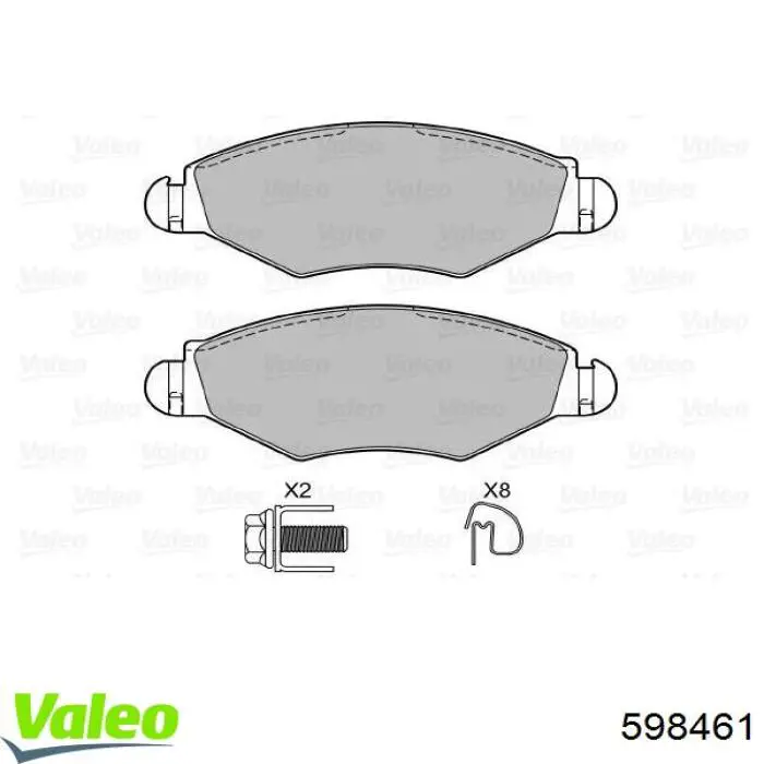 598461 VALEO pastillas de freno delanteras