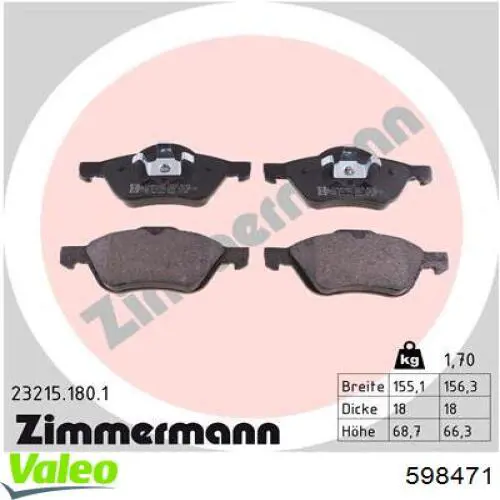 Pastillas de freno delanteras Renault Espace 4 JK0